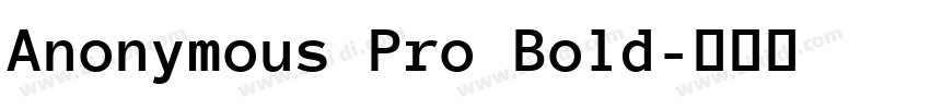 Anonymous Pro Bold字体转换